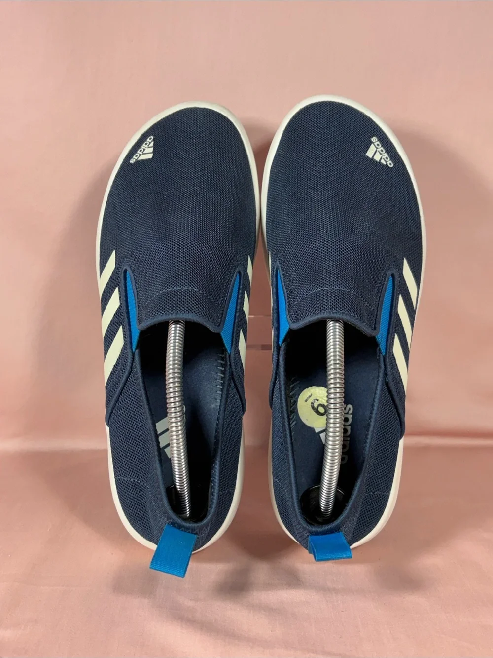 adidas Terrex B Slip On DLX Navy/White/Blue Men's Boat Shoes Size 9 (AQ5201)